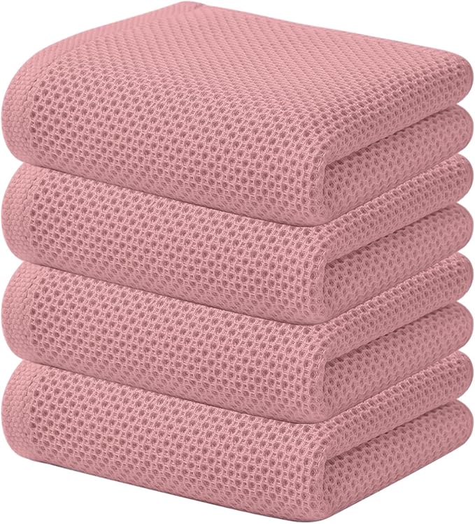 Kitinjoy 100% Cotton Waffle Weave Kitchen Hand Towels by Kitinjoy