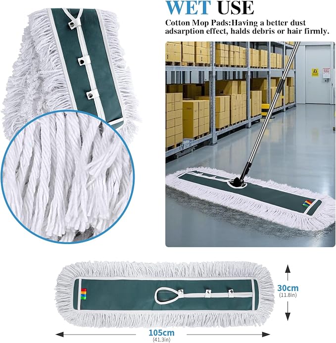Commercial Mop, Masthome 42" Heavy Duty Dust Mop - Image 5