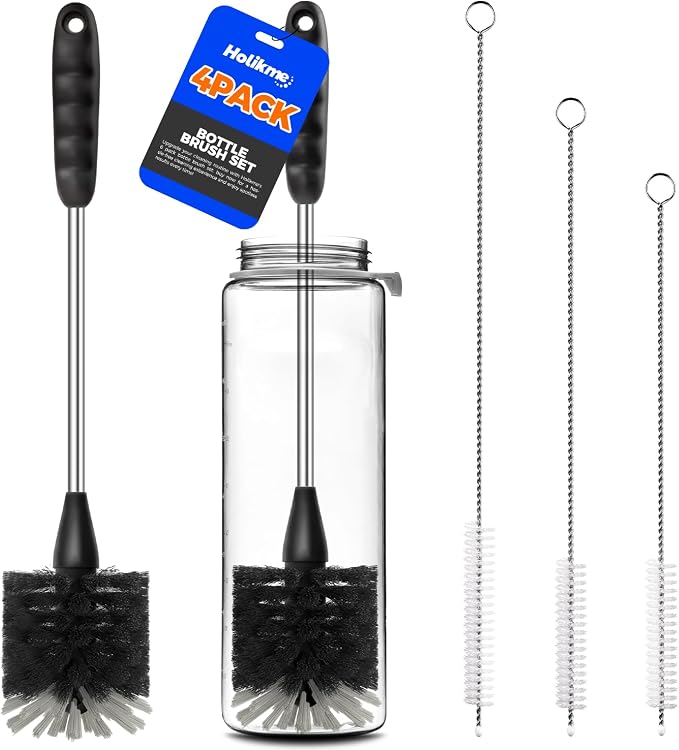 Holikme Bottle Brush Cleaner Set, 3 Straw Cleaner Brush, Bottle Cleaning Brush by Holikme
