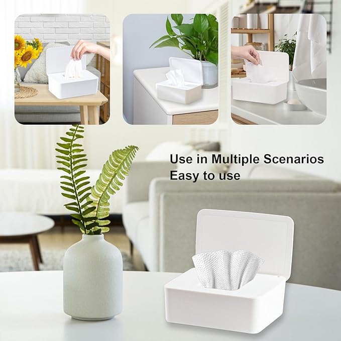 2Pcs Diaper Wipes Dispenser, Refillable Wipe Container, Wipe Container - Image 3