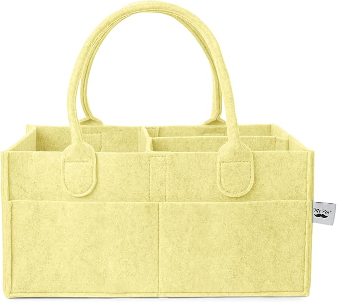 Mr. Pen- Baby Diaper Caddy Organizer, Lemon Glow, Baby Caddy Organizer by MrPen