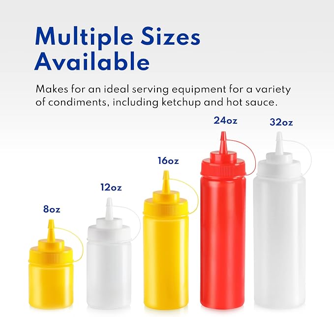 New Star Foodservice 26115 Squeeze Bottles, 8 oz - Image 5