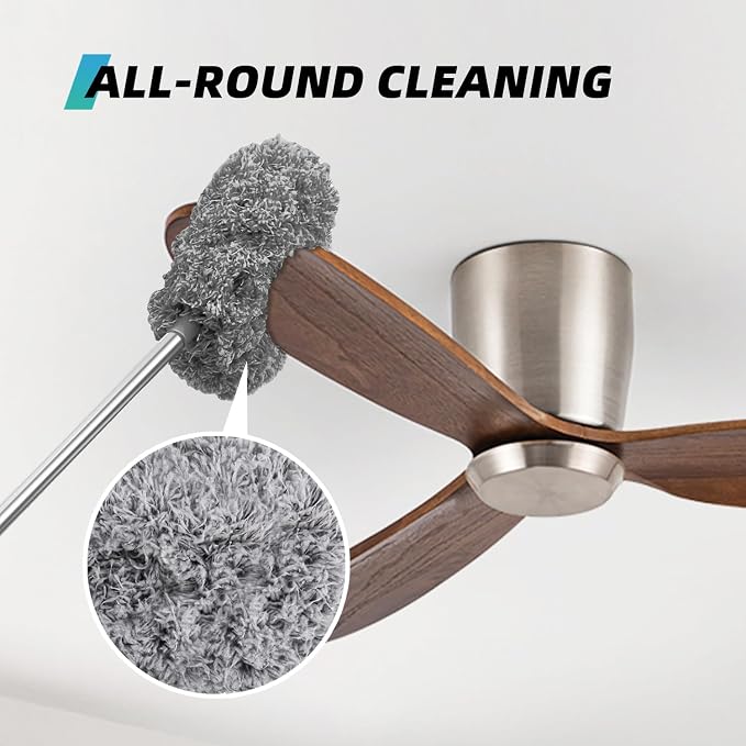 DRQ Ceiling Fan Cleaner Duster, 2 Pack Reusable Microfiber Duster - Image 3