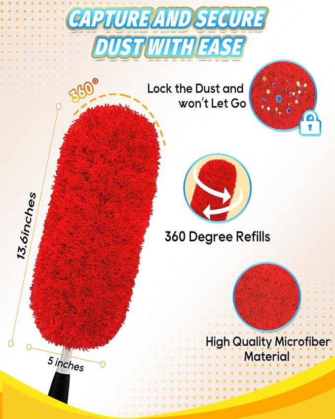 KEEPOW Reusable Microfiber Duster Refills Compatible - Image 3