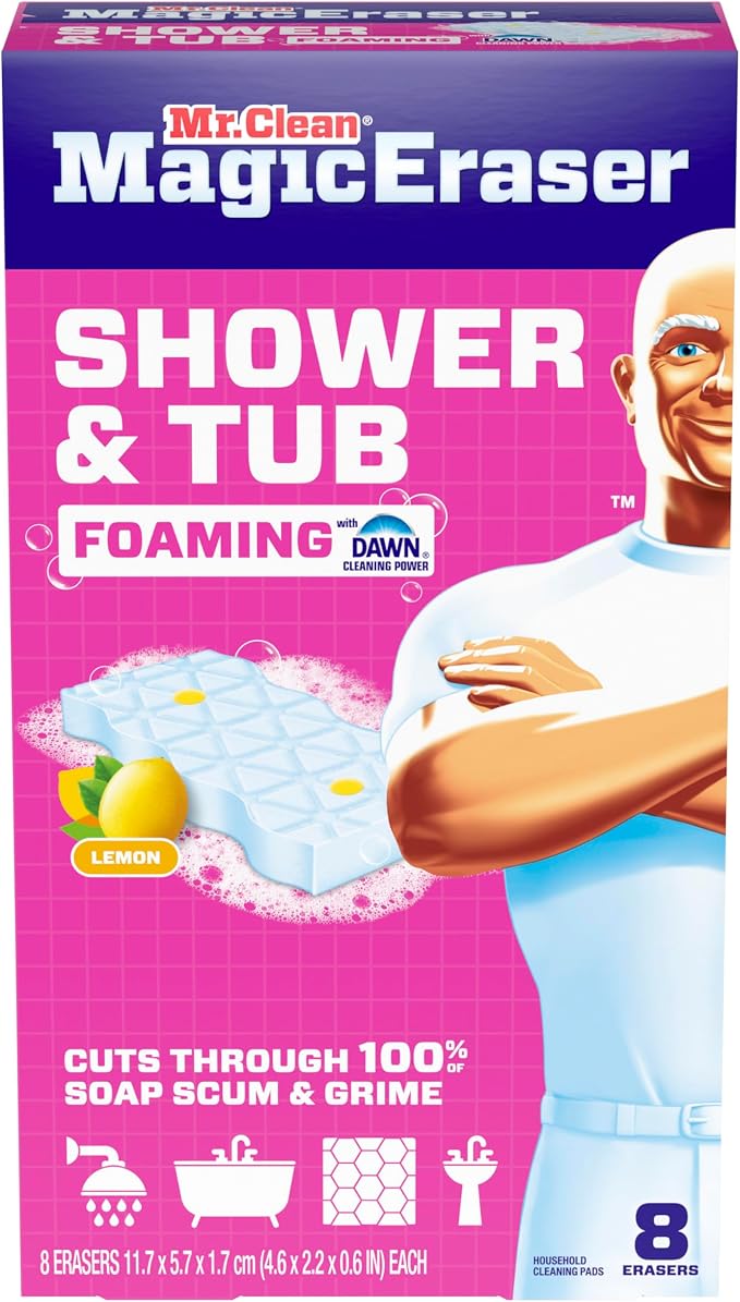 Mr. Clean Magic Eraser Sponge, Tub Cleaner, Soap Scum Remover, Bathroom - Image 15