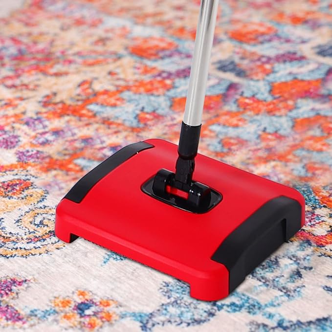 OUNONA Hand Push Floor Sweeper Manual Carpet Sweeper - Image 5
