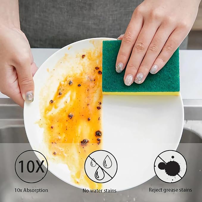 Sponges Kitchen 16 Count, Heavy Duty Scrub Sponges - Image 4