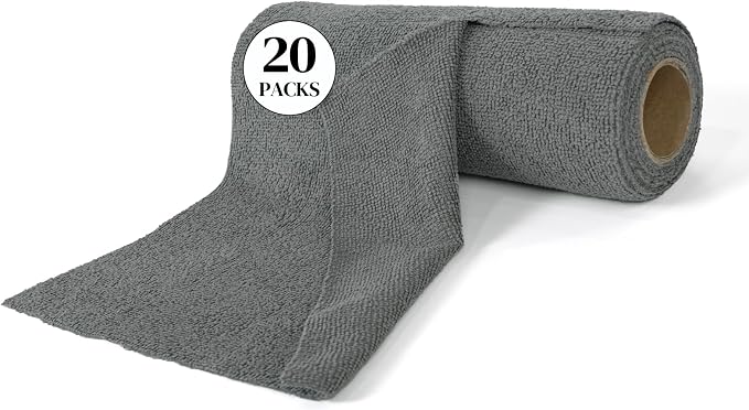 YoulerTex Reusable Cleaning Cloths Microfiber Towel: 50 Pack Washable Tear Away by YoulerTex