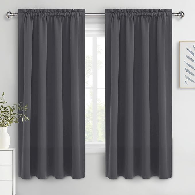 DWCN Blackout Curtains for Bedroom 72 Inch Length 2 Panels Set, Solid Thermal by DWCN