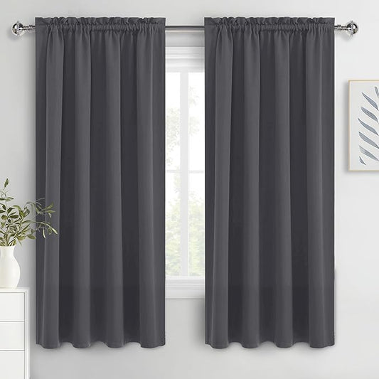 DWCN Blackout Curtains for Bedroom 72 Inch Length 2 Panels Set, Solid Thermal by DWCN