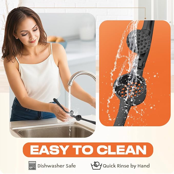 Kitchen Garlic Press, Rust Proof & Dishwasher Safe Garlic Mincer, Durable - Image 5
