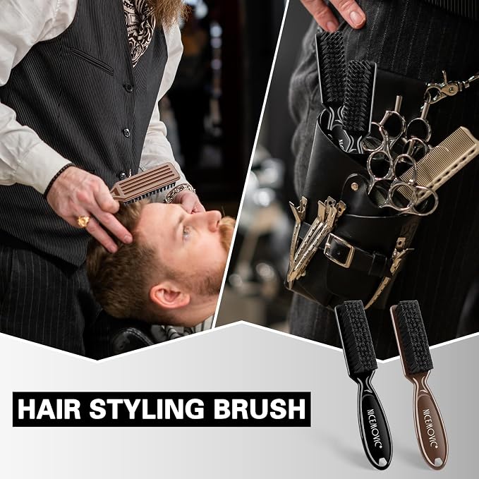 NICEMOVIC 10 Pcs Barber Clipper Cleaning Brush, Barber Accessories Supplies - Image 4