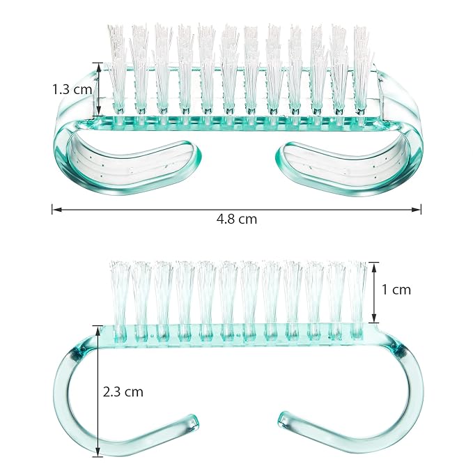 4 Pieces Handle Nail Brush Nail Hand Scrubbing Cleaning Brush - Image 2