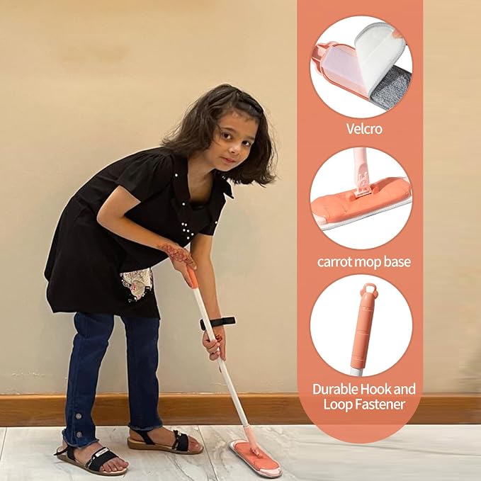 Kids Cleaning Toy Set, Mini Child Broom, Mop and Dustpan, Little Housekeeping - Image 6