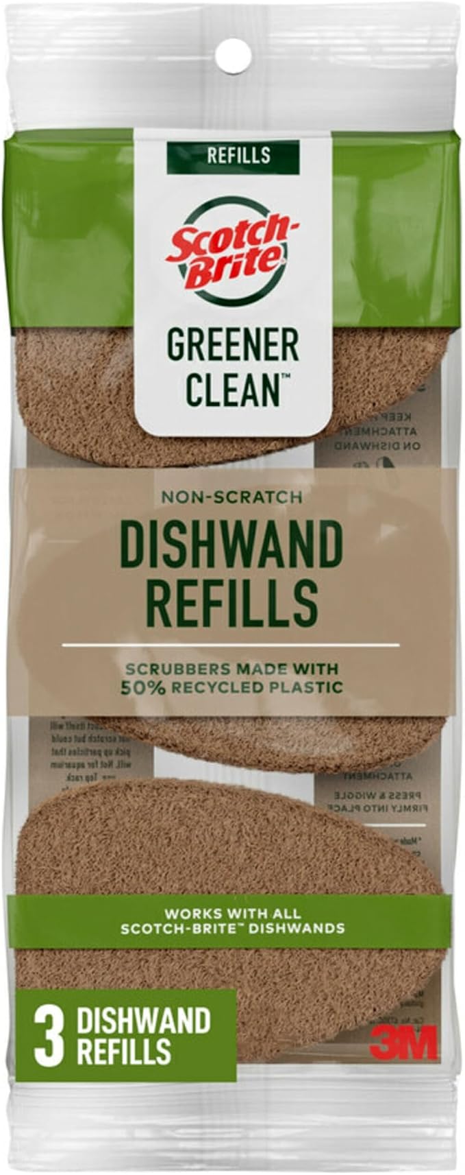 Scotch-Brite Greener Clean, Non-Scratch Dishwand Refills, Fits All Scotch-Brite by Scotch-Brite