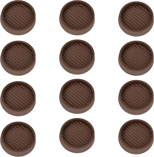 2X2 Round Rubber Caster Cups, Non Slip Furniture Pads, Anti-Slip Gripper by VOCOMO