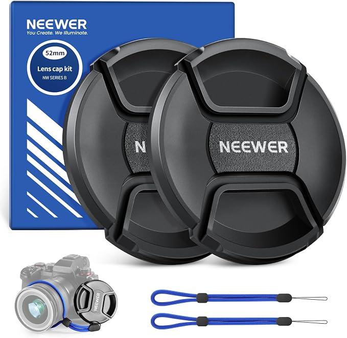Neewer 52mm Lens Cap Kit, Lens Cover by Neewer