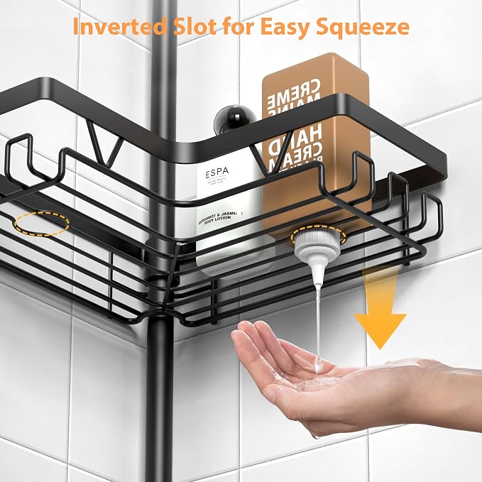 KEGII Black Shower Caddy Tension Pole - Image 4