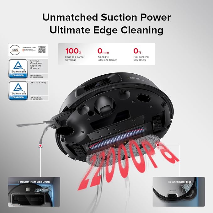 roborock Saros Z70 Robot Vacuum and Mop, OmniGrip Arm, AI-Powered, 000Pa Suction - Image 7