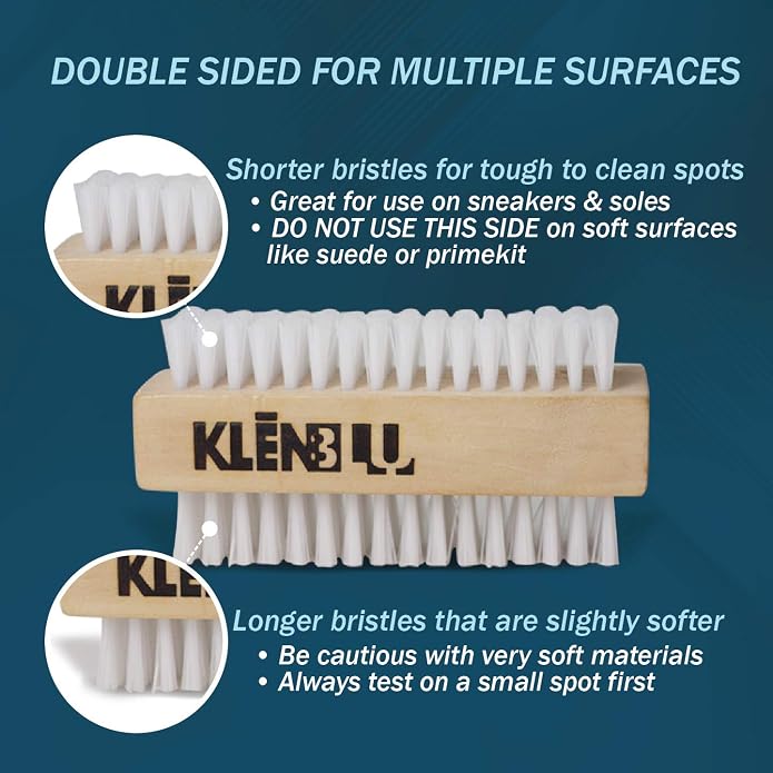 Sneaker Cleaner Brush/Cleaning Brush Premium Double Sided Wooden Shoe Care - Image 2