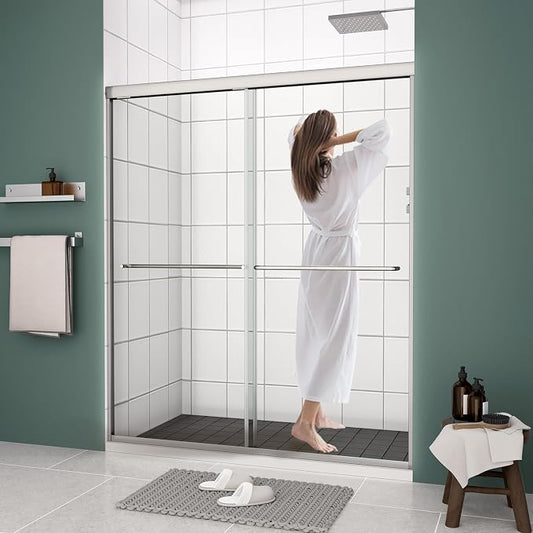 Bypass Glass Shower Door 56-60" W x 70" H - Image 2