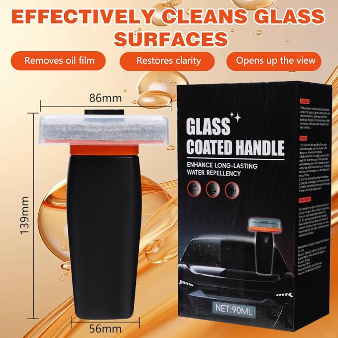 Car Oil Film Cleaner, Automotive Oil Film Cleaning Brush, Durable Glass - Image 6