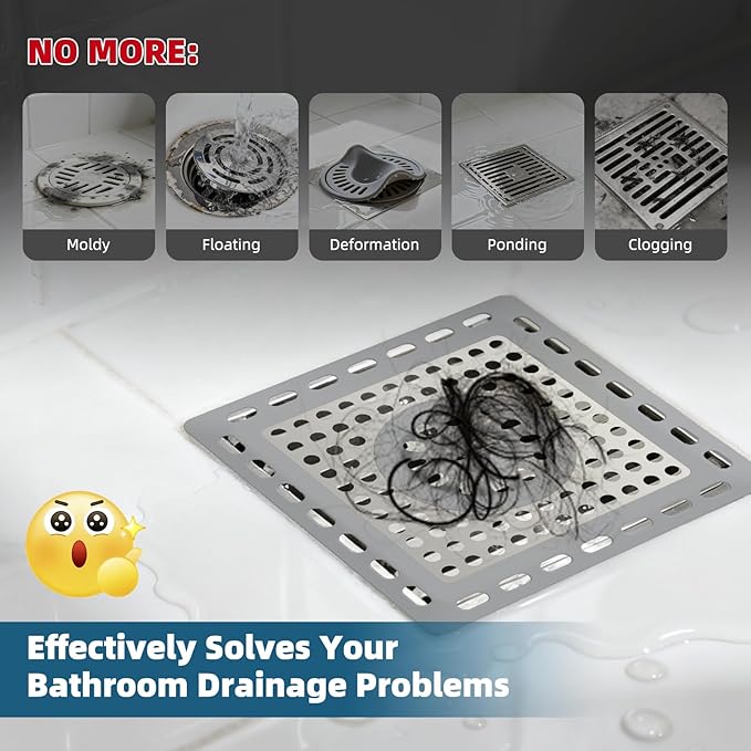 Hibbent Upgraded Shower Drain Hair Catcher - Image 3
