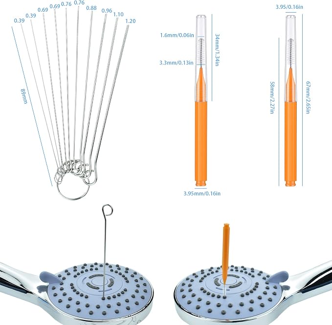 Shower Head Cleaner, Shower Head Cleaning Brushes Shower Nozzle Clog Removal - Image 4