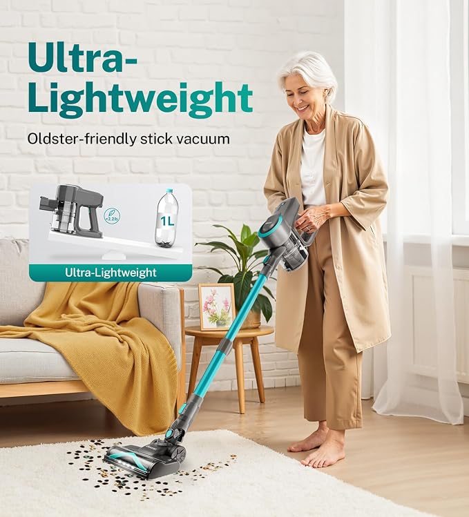 DEVOAC Cordless Vacuum Cleaner, Ultra-Lightweight Stick Vacuum, 2200mAh Battery - Image 7