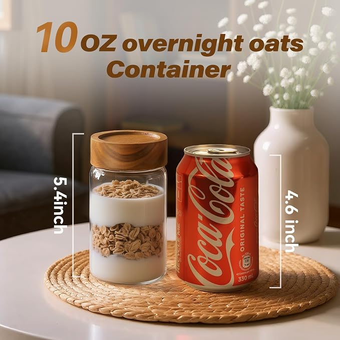2-Piece 10 oz Food-Grade Glass Mason Jars - Image 3