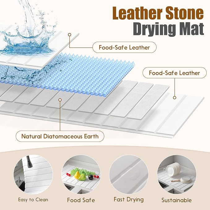 Dish Drying Mat，Stone Drying Mat - Image 2