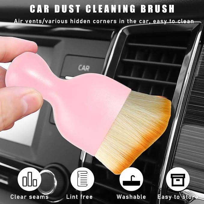 Car Interior Dust Brush, Soft Scratch Free Auto Detailing Brushes, Universal - Image 4