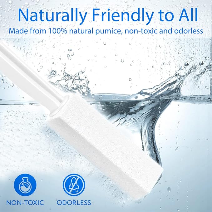 2 Pack Pumice Stone for Toilet Cleaning, Extra Long Handle for Removing Bowl - Image 4