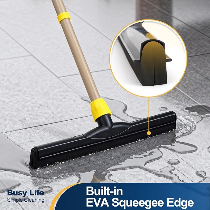 Yocada Floor Squeegee Scrubber Adjustable Telescopic Pole Heavy Duty Household - Image 2