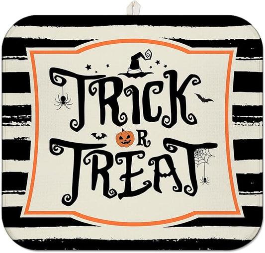 Halloween Dish Drying Mat for Kitchen Counter, Halloween Trick or Treat by Unknown