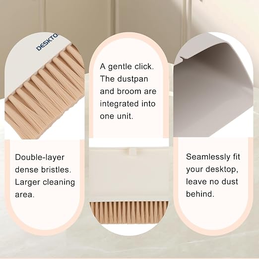 Mini Trash Can Broom Dustpan: Small Hanging Garbage Lint Bin - Image 5