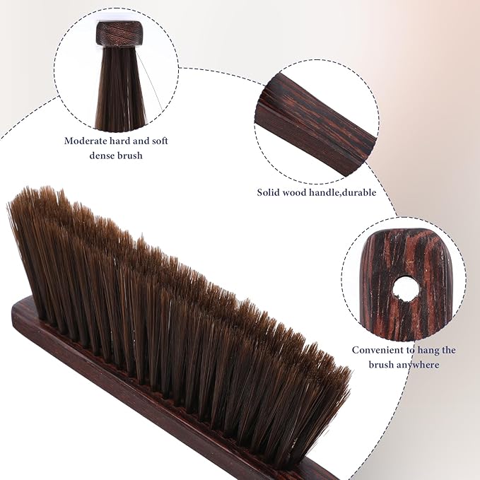 2pcs Metal Dustpan and Brush Set, 12In Extra Large Handheld Dust Pan and Wood - Image 4