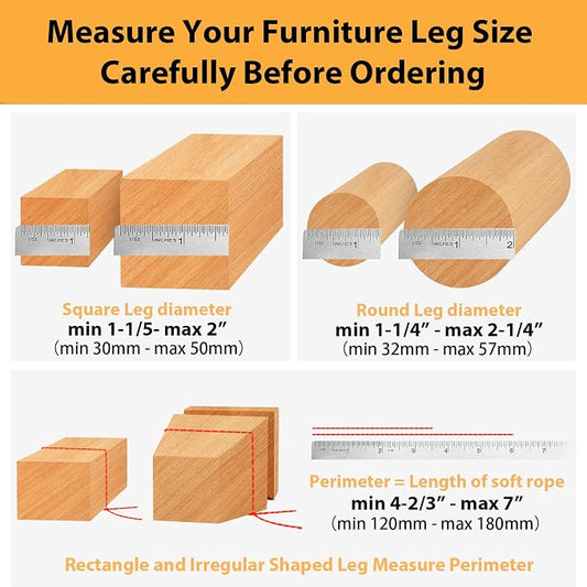 24 Pcs Extra Large Chair Leg Floor Protectors, Silicone Chair Leg Protectors - Image 2