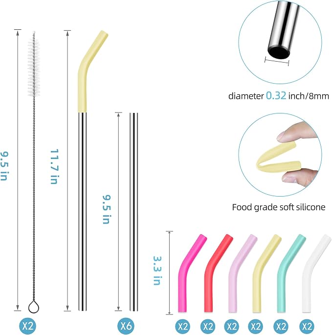 30 oz Stainless Metal Straws for 30 oz Stanley Tumbler - Image 3