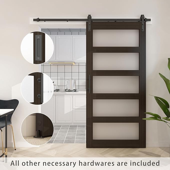 BARNSMITH 36in x 84in Glass Barn Door - Image 3