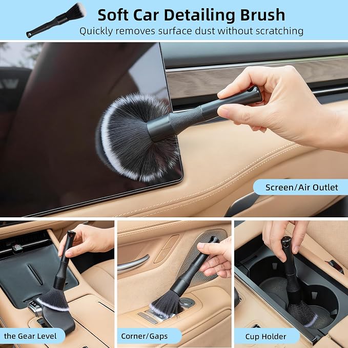 TICARVE Car Interior Detailing Cleaning Kit-10Pcs Car Screen Cleaner, Clean Gel - Image 2