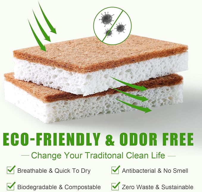 Biodegradable Natural Kitchen Sponge，Eco Friendly Sponges - Image 3