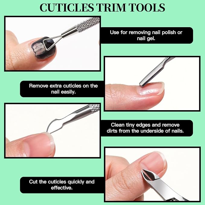 FANDAMEI Nail Tools, Nail Care Kit, Nail Files 100/180, Nail Buffer Block - Image 4