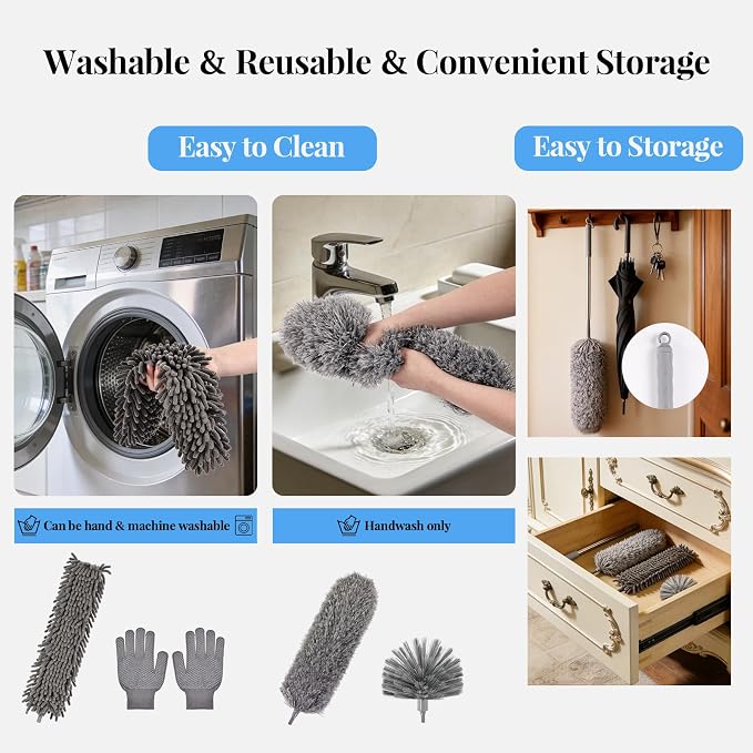 Microfiber Feather Duster 5-in-1 Kit - Image 5