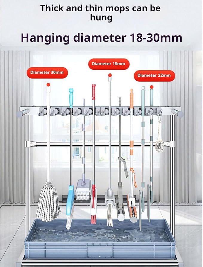 2. Removable Metal Broom Rack - Image 3