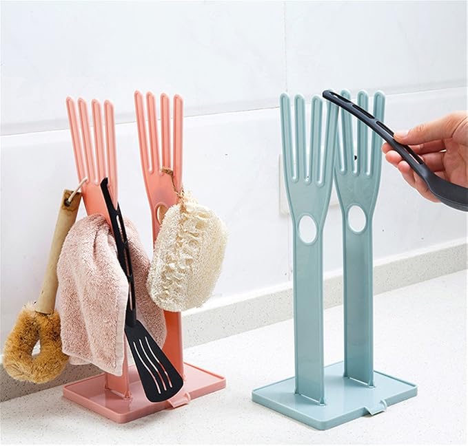 2 Pieces Kitchen Rubber Gloves Racks Drain Towel Storage Holders Home Cleaning - Image 7