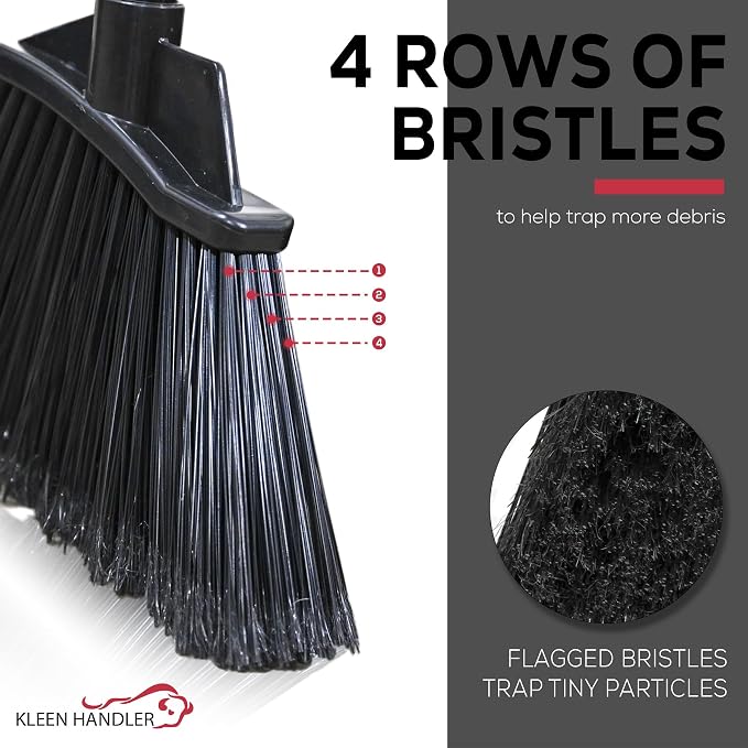 KLEEN HANDLER 48.5" Broom with Dustpan Combo Set with Long Handle - Image 8