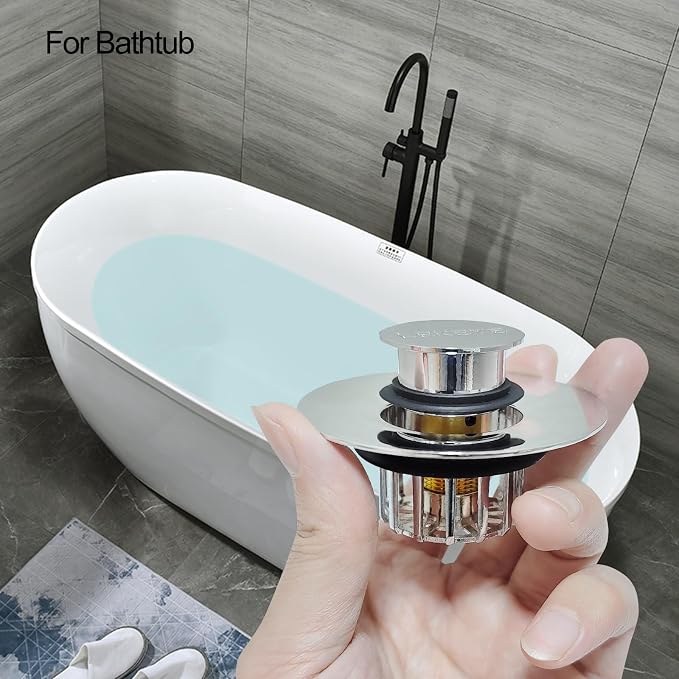 LEKEYE Tub Stopper | Shower Drain Hair Catcher | Pop-up Drain Stopper - Image 4
