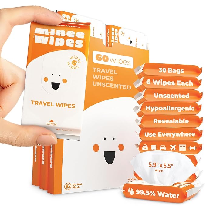 Impossibly Compact Travel Wipes by MINEEWIPES