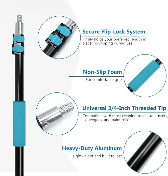 High Ceiling Duster Kits with 3-8ft Heavy Duty Extension Pole - Image 2